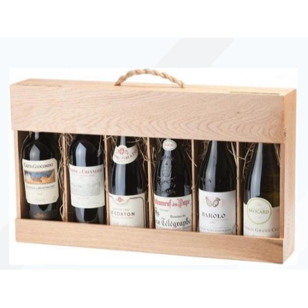 Custom Wooden Box for Carrrying Wine Bottles