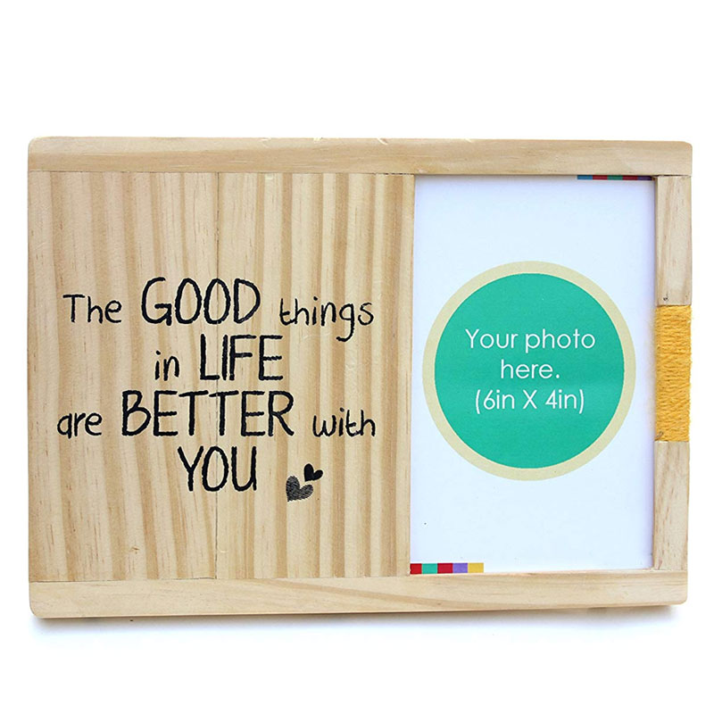 Wooden Table and Wall Photo Frame