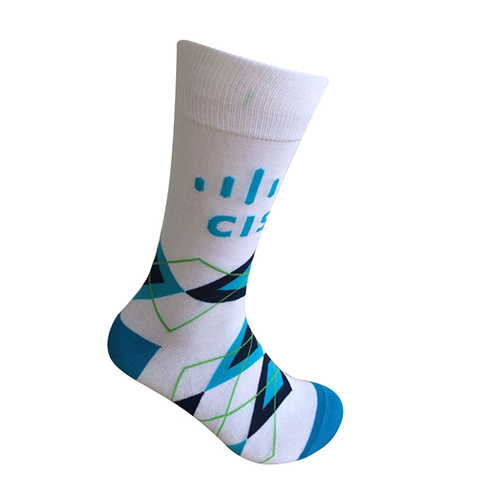 White and Blue Socks 