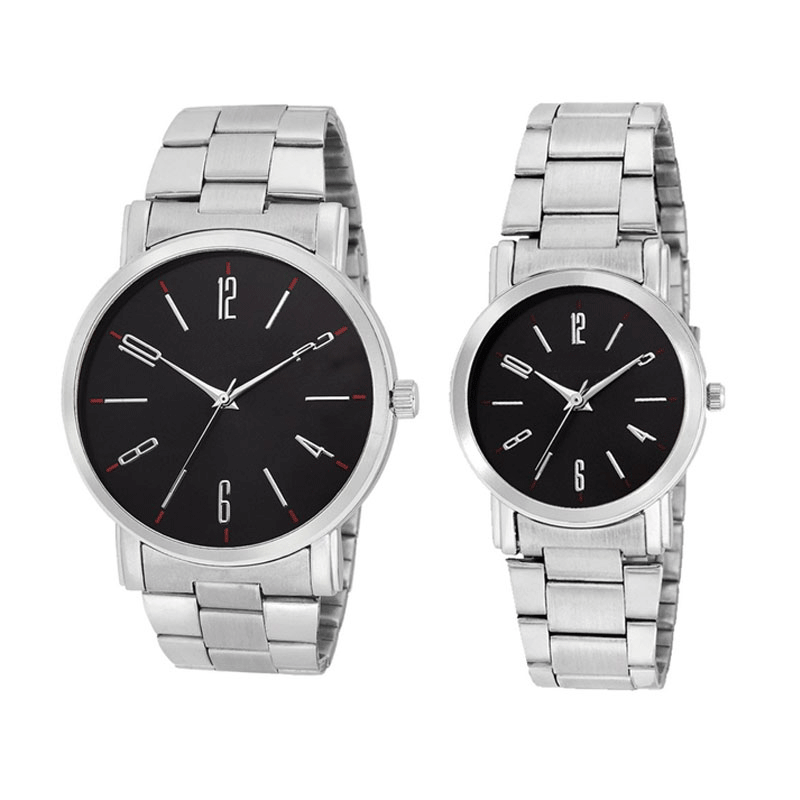Black Color Analog Couple's Watch