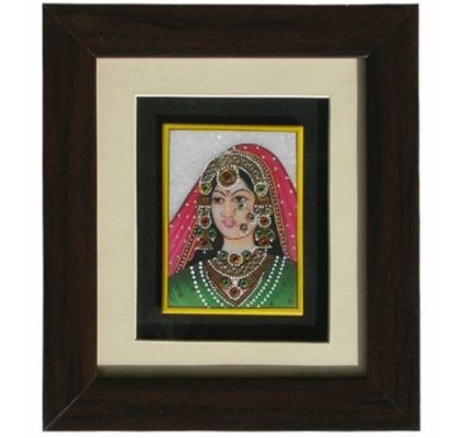 Marble Tile Painting Lady