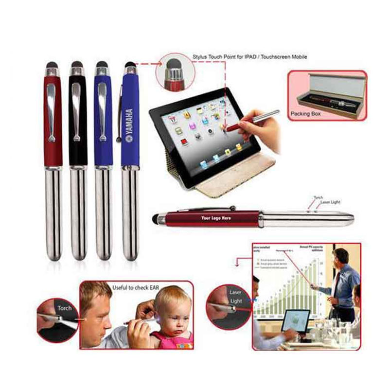 4 in 1 Stylus Pen with Laser Light & Torch
