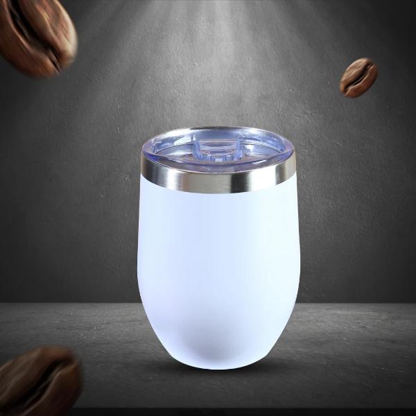 Stainless Steel Travel Mug in White 