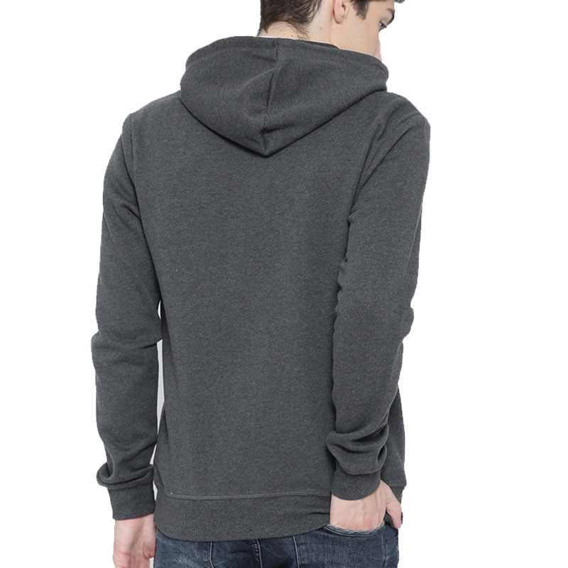 UCB Men Grey Solid Hooded Sweatshirt - Corporate Gifting | BrandSTIK