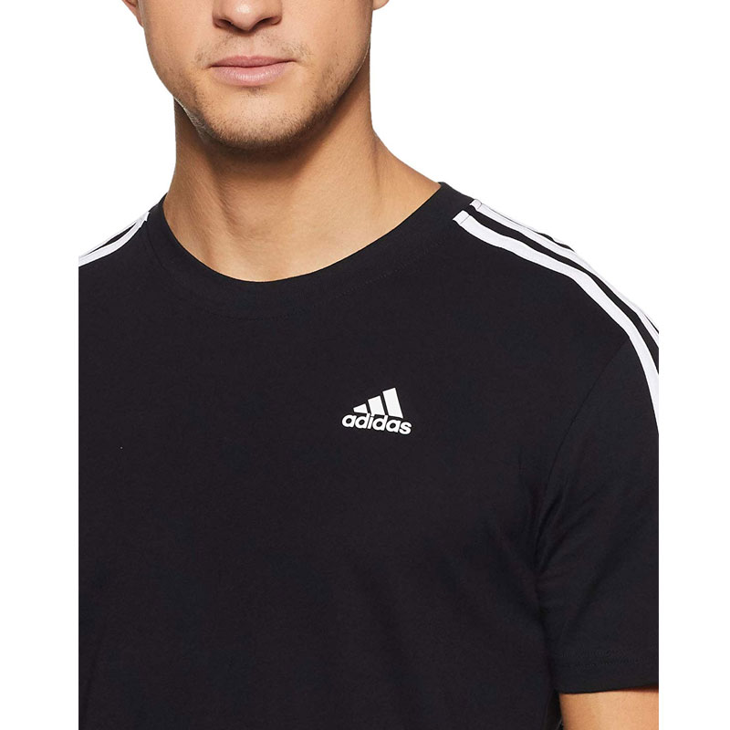 Adidas Black Round Neck T-Shirt with White Pipng - Corporate Gifting ...