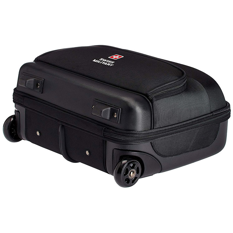swiss military 45 ltrs black laptop trolley bag