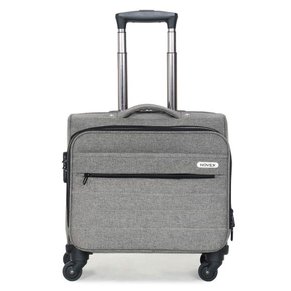 NOVEX Grey Solid Cabin Soft Sided Trolley Bag