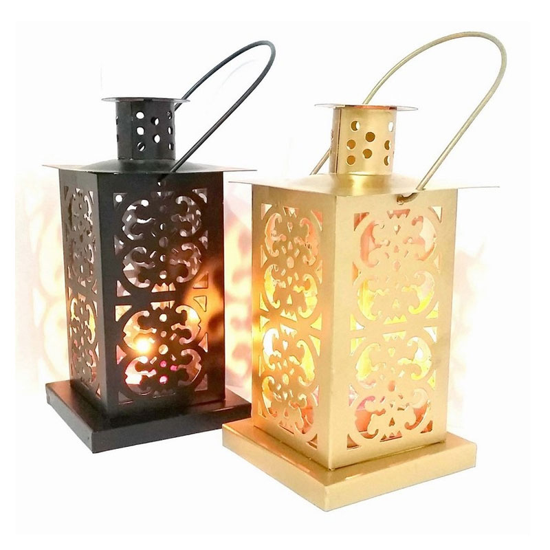 Black & Gold Iron Lantern