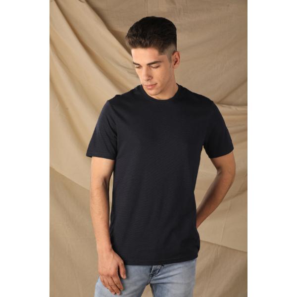 SMALLER FOOTPRINT CLASSIC BAMBOO BLEND T-SHIRT FOR MENS IN BLUE