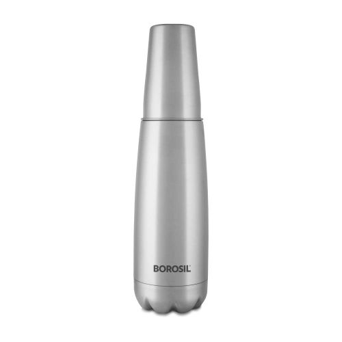 Borosil BOLT SS BOTTLE WITH DRINKING GLASS 1000L
