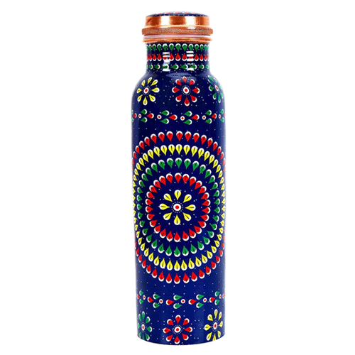 Caliber Dots Printed Copper Water Bottle