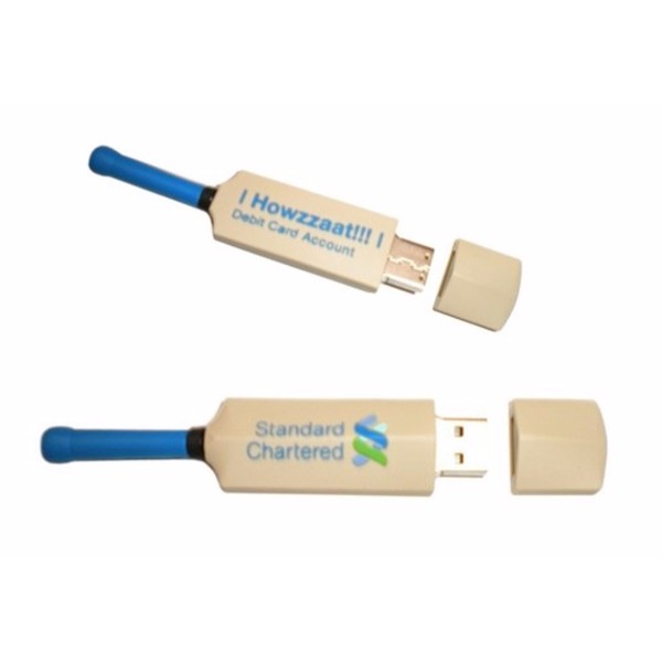 Cricket Bat Shape Pen Drive