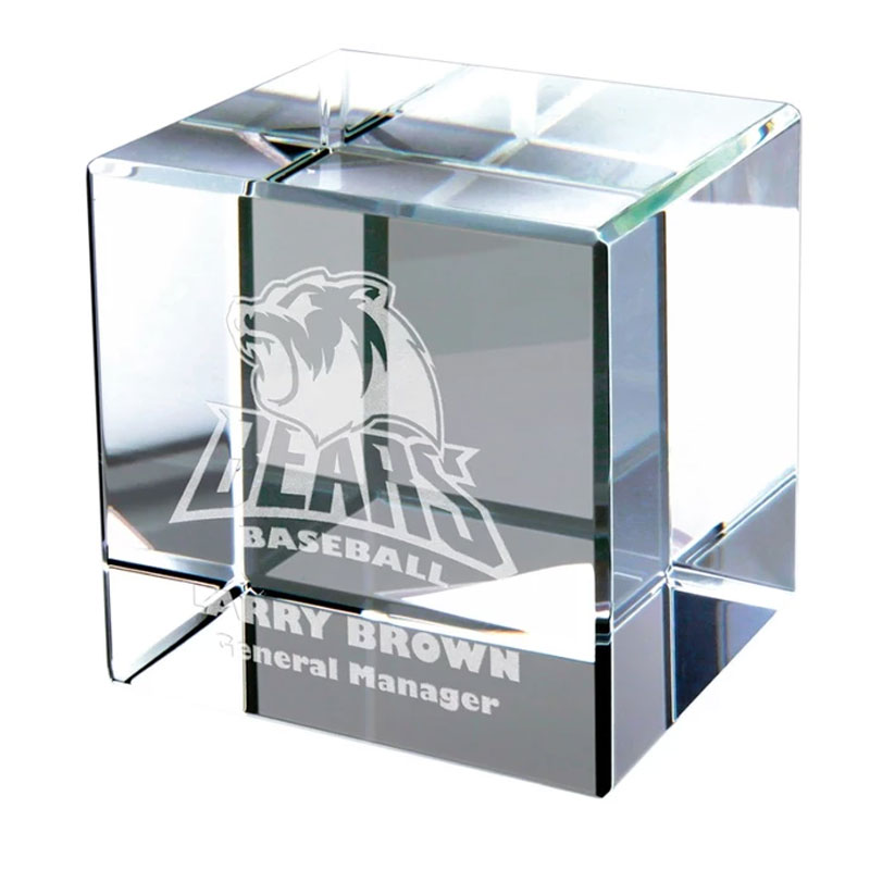 Crystal Cube Paper Weight