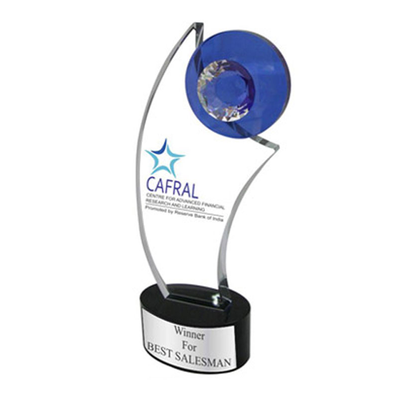 Crystal Up N Ahead Trophy