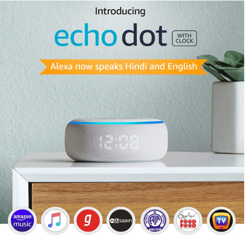 Amazon Echo Dot with Clock