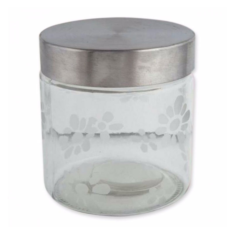 Floral Glass Jar 1000ml