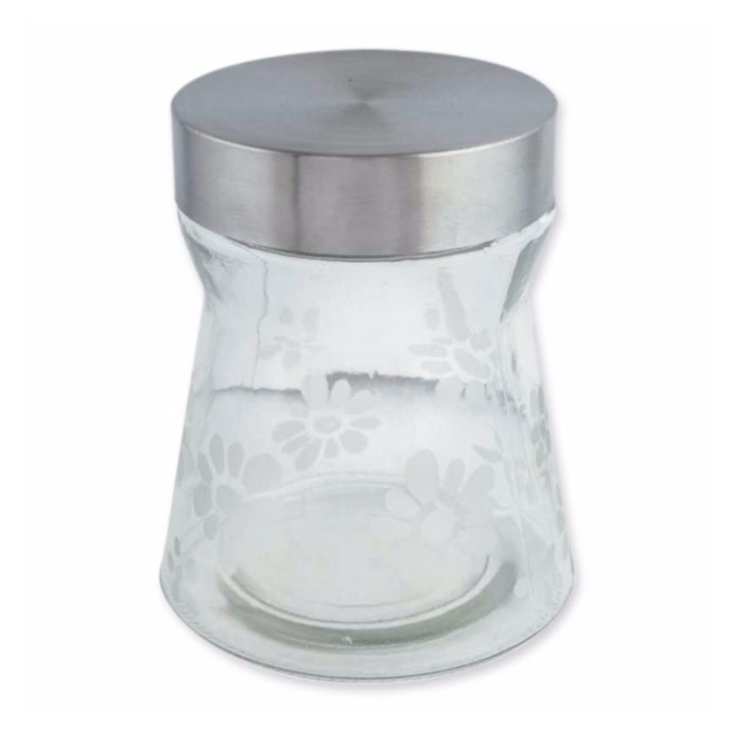 Floral Glass Jar