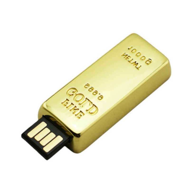 Gold Bar Metal Pen Drive