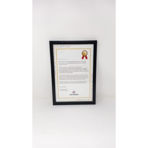 Certificate with Frame - Hexaware