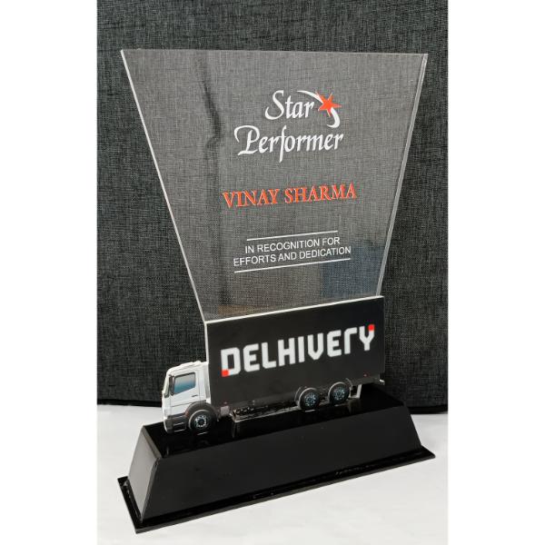 Customized Trophy for Delhivery 