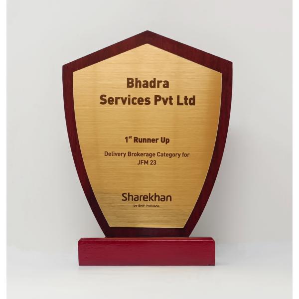 Trophy for Sharekhan 