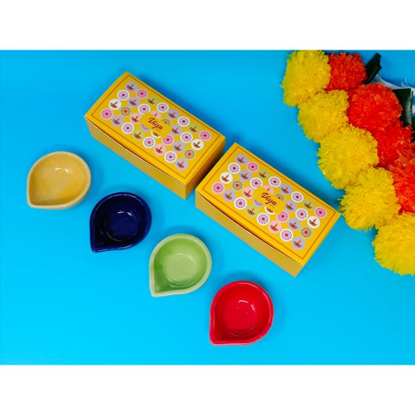 Ceramic Diyas Set of 2 - 4