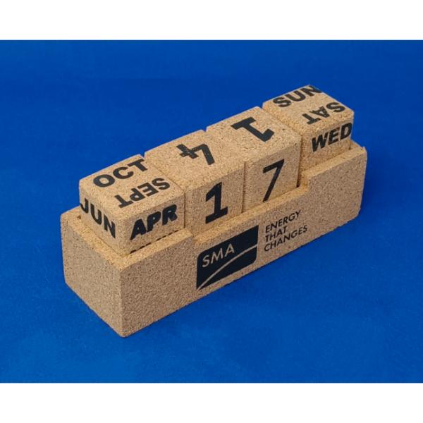Cork Mini Desk Calendar