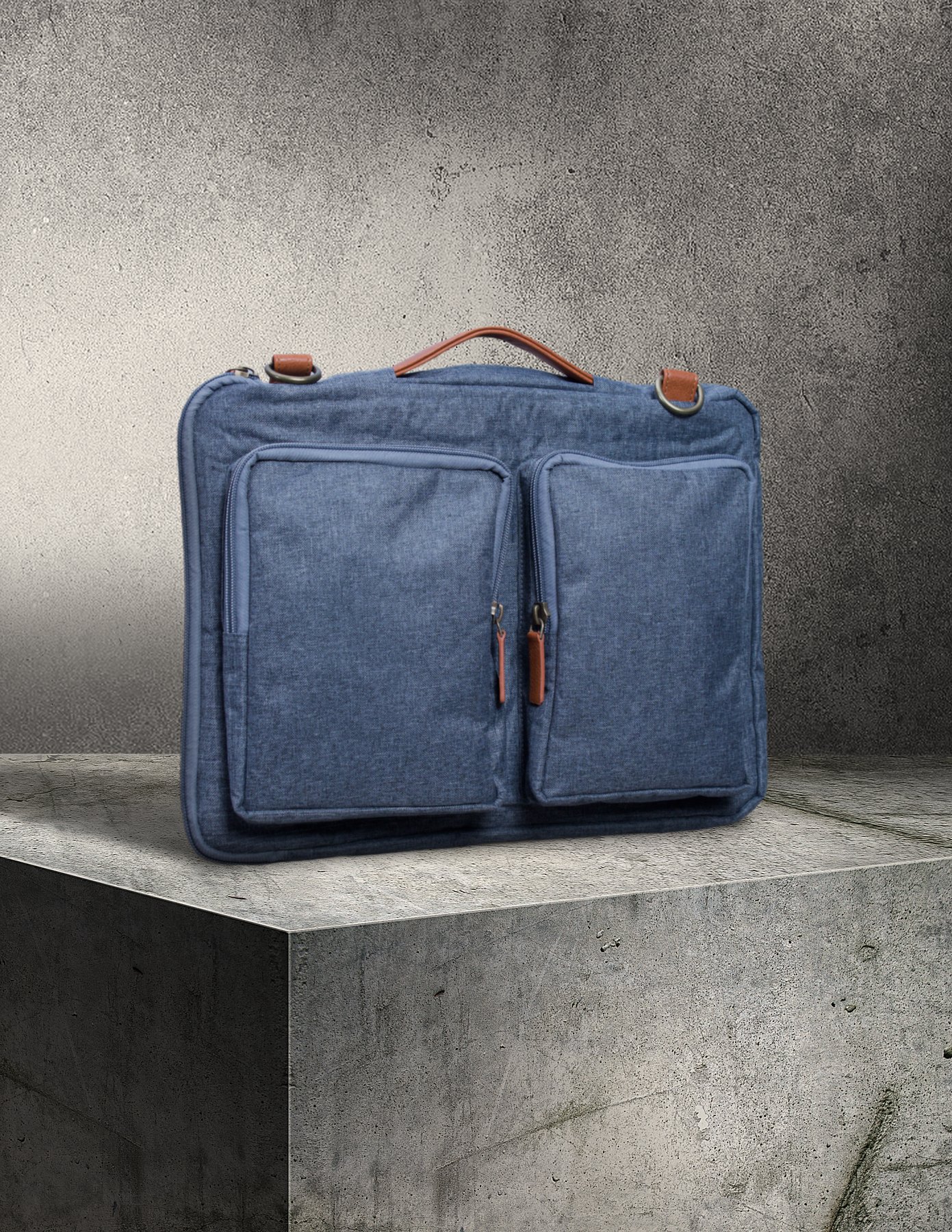 Lisbon Vegan Leather and Canvas Office Bag