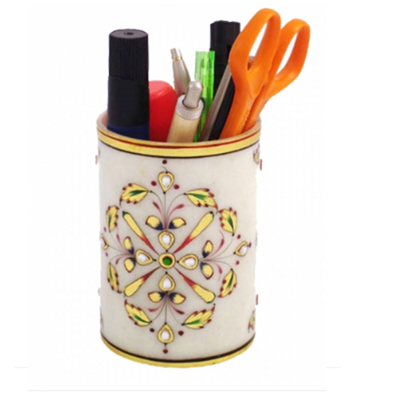 Marble Pen Holder Exclusive Gold Work