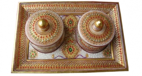 Marble Tray Set Jewellry