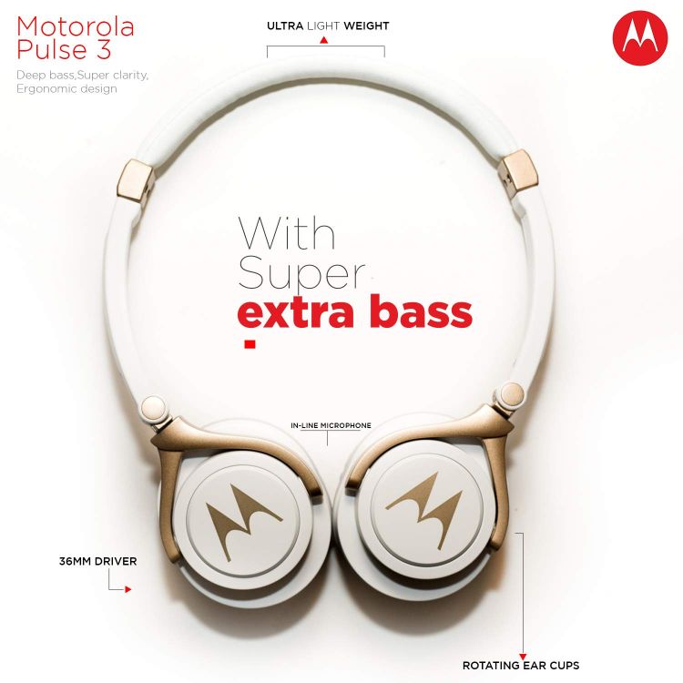 Motorola On Ear Headphone Pulse 3 Corporate Gifting BrandSTIK
