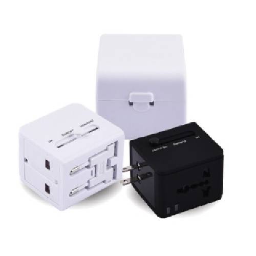 CUBE – 2 Ports USB Travel Adapter with Case