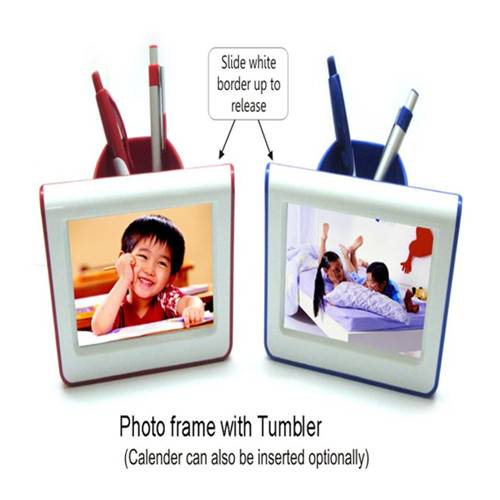 Photo frame with tumbler