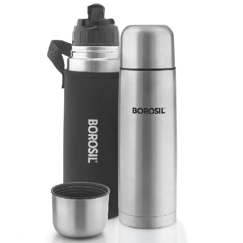 Borosil Hydra Thermo Stainless Steel Flask with Thermal Cover- 1000 ml