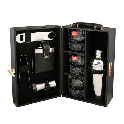 Portable Bar Accessories Set - Black