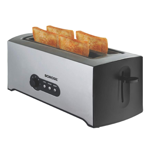 Borosil BTO1500SS22 4-Slice Pop Up Toaster