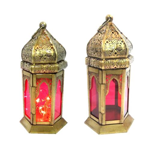 Moroccan Decorative Lantern with Glass Walls