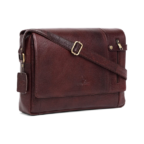 WILDHORN Laptop Bags : Buy WILDHORN Brown Leather Laptop Messenger