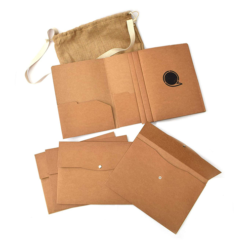 Eco Office Folders in a Large Jute Bag