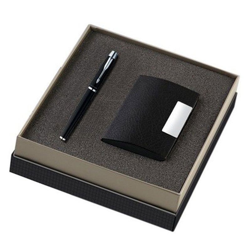 Parker Ambient Laque Black CTRB Pen & Card Holder