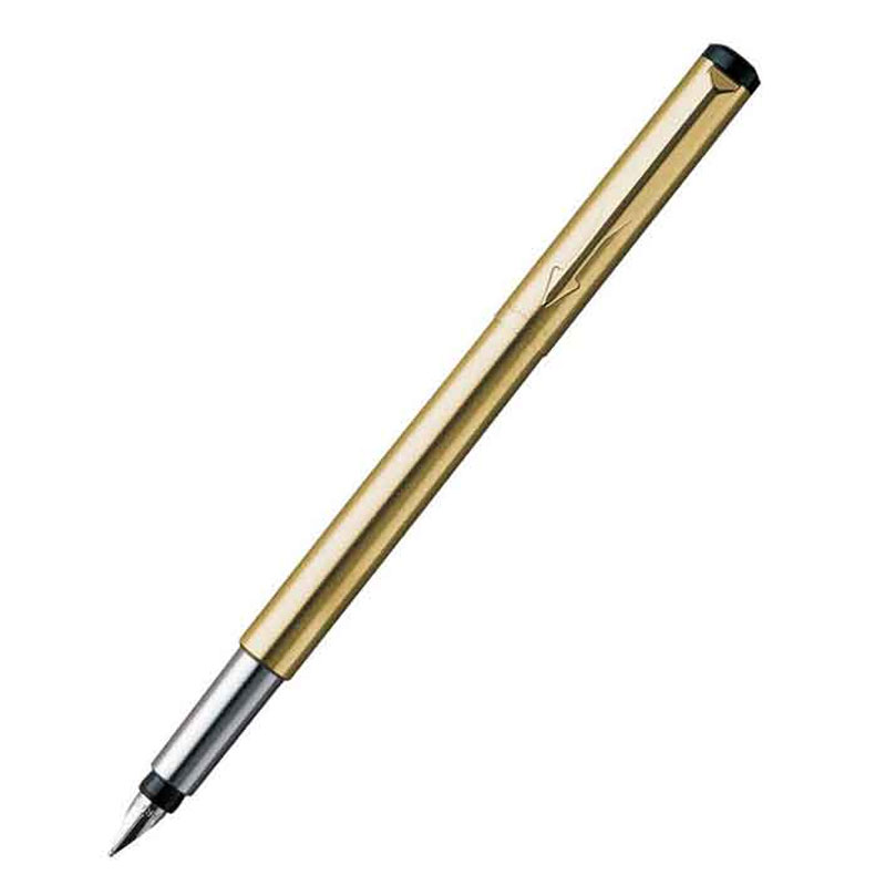 Fine Nib Parker Parker Vector Gold Plated Gold Trim Fountain Pen 