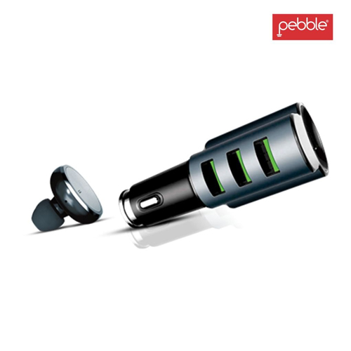 Pebble 3 USB car charger with In-Built Mono Bluetooth Headset