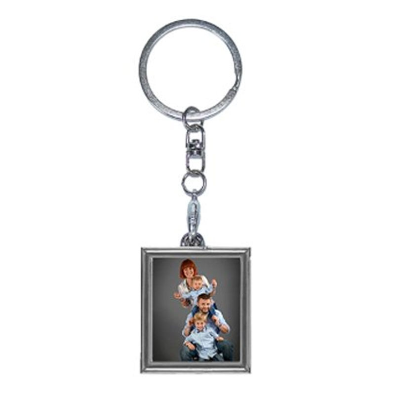 Photo Frame Metal Keychain