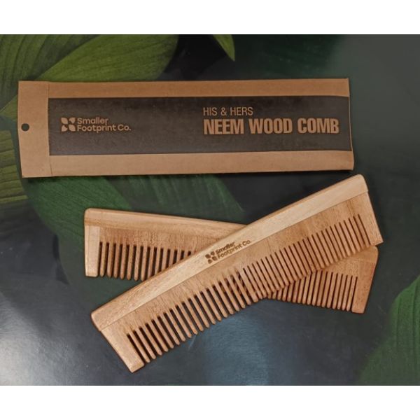His and Hers Neem Wood Comb  