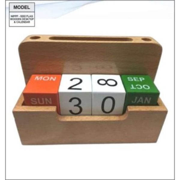 Wooden Calendar Tricolour