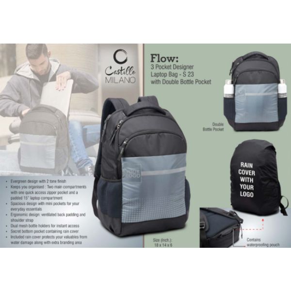 3 pocket Designer laptop bag 