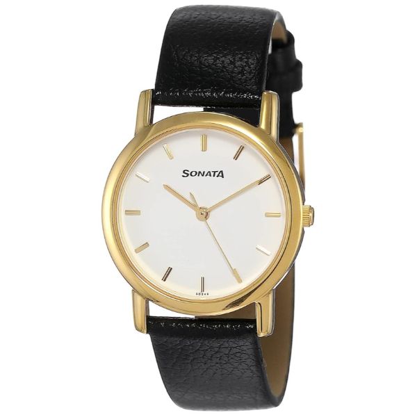 Sonata White Dial Mens Watch 