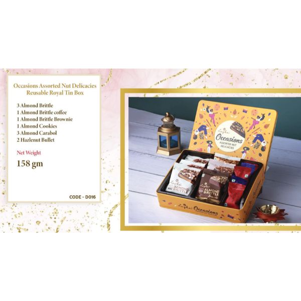 Loyka occasions Assorted Nut Delicates Reusable Royal Tin Box