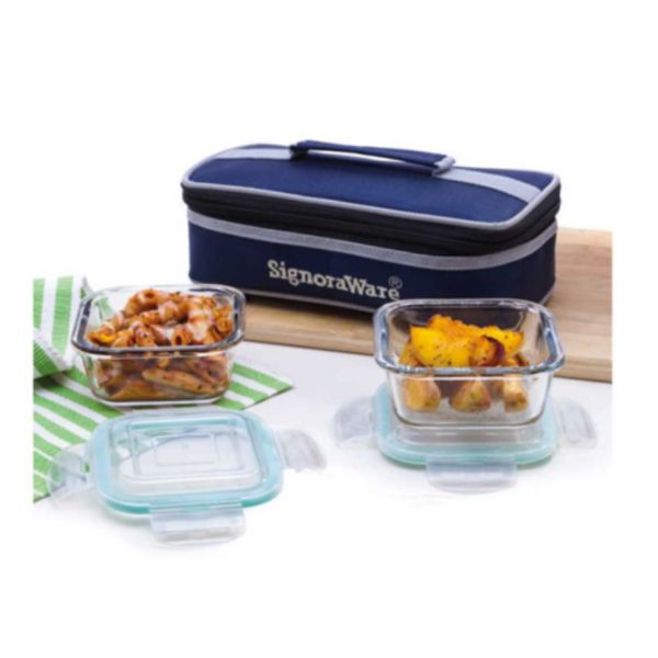 Signoraware Midday Glass Lunch Box Square