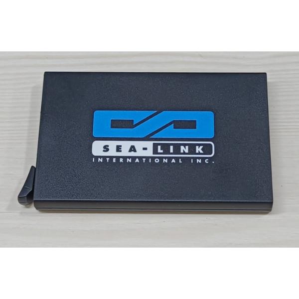 Card holder with company name 